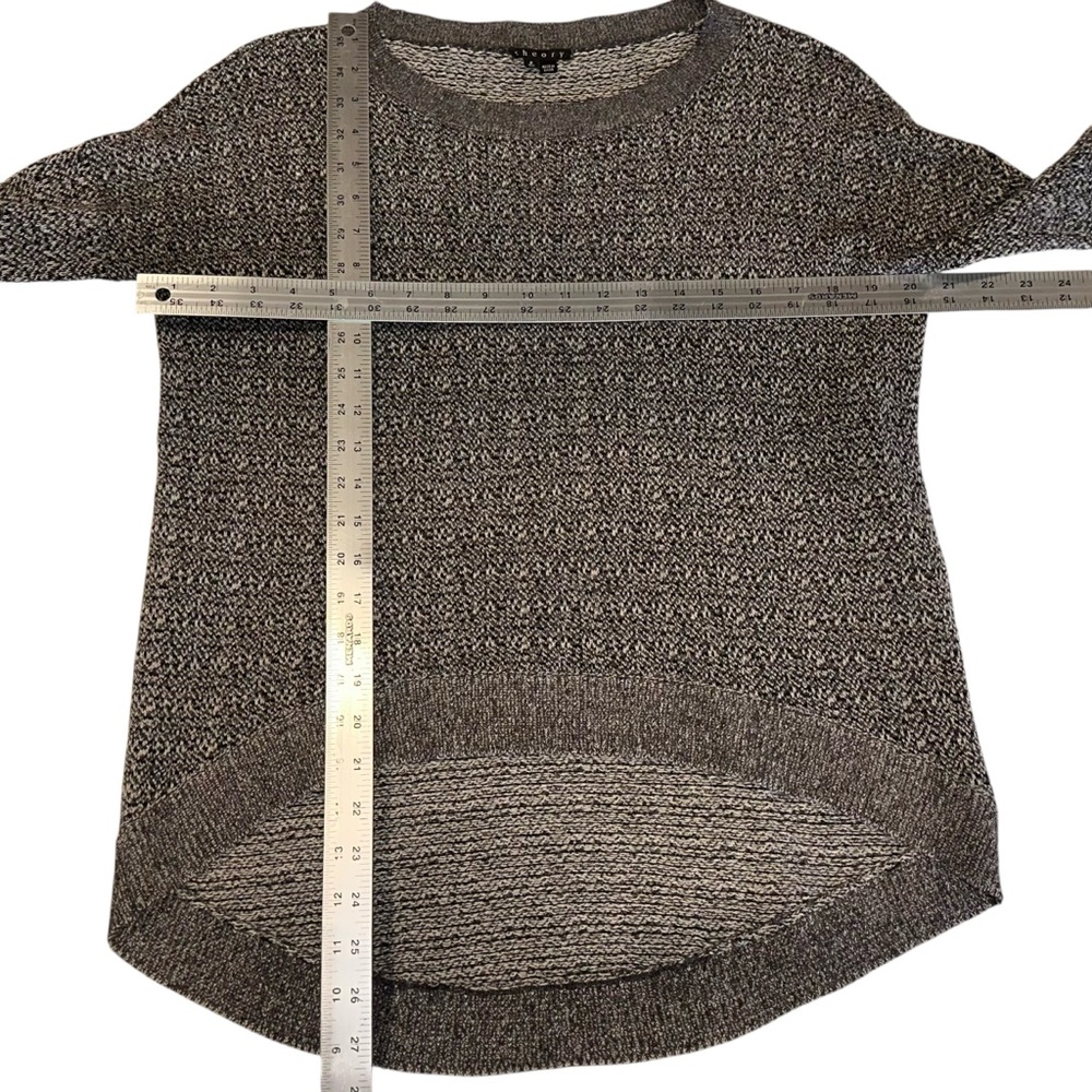 Theory Efina Loryelle Gray Marled Wool Baby Alpaca Silk Knit Sweater Sz S ~ P/T - Picture 6 of 6